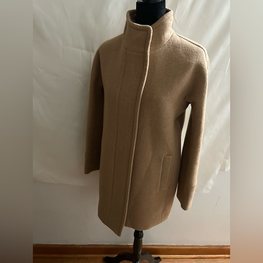 J Crew Womens Camel Wool Blend Coat
